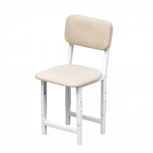 Детский регулируемый стул Авар 3 с мягкими спинкой и сидушкой ш29/г33/в34-38 (54-62) белый