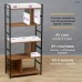 Стеллаж на металлических стойках Сусар 2W белый/черный ш70/г34/в150