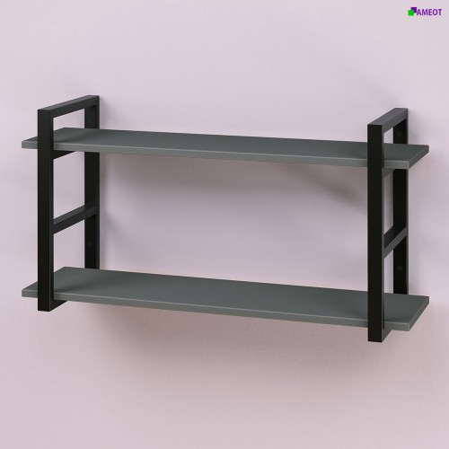 Навесная полка на металлических опорах Явсуг 1ГР ш86/г27 графит Навесная полка на металлических опорах Явсуг 1ГР ш86/г27 графит