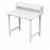 Набор стол Мадий 10WW и  мягкий стул регулируемые по высоте на белом каркасе