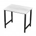 Регулируемый стол с утолщенной столешницей Мадий 13C ш86/г60/в62-92 сосна битон белый/черный на металлокаркасе