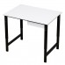 Регулируемый по высоте стол с ящиком Мадий 15W ш86/г52/в61-91 белый/черный на металлокаркасе