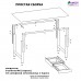 Регулируемый по высоте стол с ящиком Мадий 15Т ш138/г70/в61-91таксония лофт на металлокаркасе