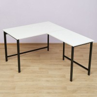 Угловой стол Даврит 1W белый/черный 138х130