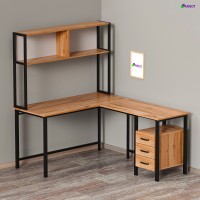 Угловой стол c высокой надстройкой и тумбой Даврит 4 исп. 4