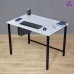 Компьютерный стол на металлокаркасе Эвнон 3W белый/черный ш104/г70/в75 