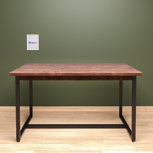 Стол на металлокаркасе с цельной столешницей Саргат 1Дуб апрельский ш140/г90