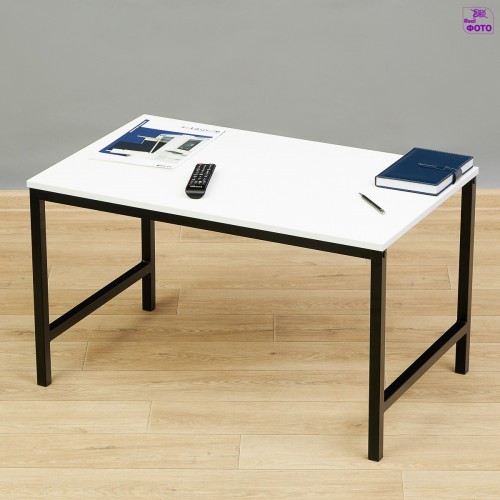 Журнальный стол  на металлокаркасе Лимнак 1W ш86/г52/в50 белый/черный