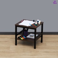 Журнальный/прикроватный стол на металлокаркасе Лимнак 3Д ш42/г37/в41 дуб апрельский шоколадный