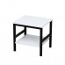 Журнальный стол на металлокаркасе Лимнак 3W ш42/г37/в41 белый/черный