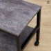 Журнальный стол на металлокаркасе Лимнак 6ЦТ ш60/г40/в40 цемент темный на колесиках