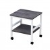 Журнальный стол на металлокаркасе Лимнак 4ЦТ-W ш42/г37/в46 цемент темный/белый на колесиках