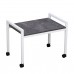 Журнальный стол на металлокаркасе Лимнак 6ЦТ-W ш60/г40/в40 цемент темный/белый на колесиках