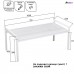 Журнальный стол на металлокаркасе Лимнак 7ЦТ-W ш104/г52/в39 цемент темный/белый