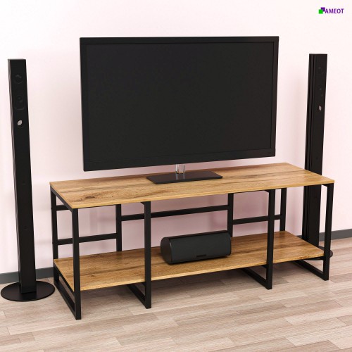 Тумба для телевизора на металлических опорах на заказ Одини 4 Тумба для телевизора на металлических опорах на заказ Одини 4